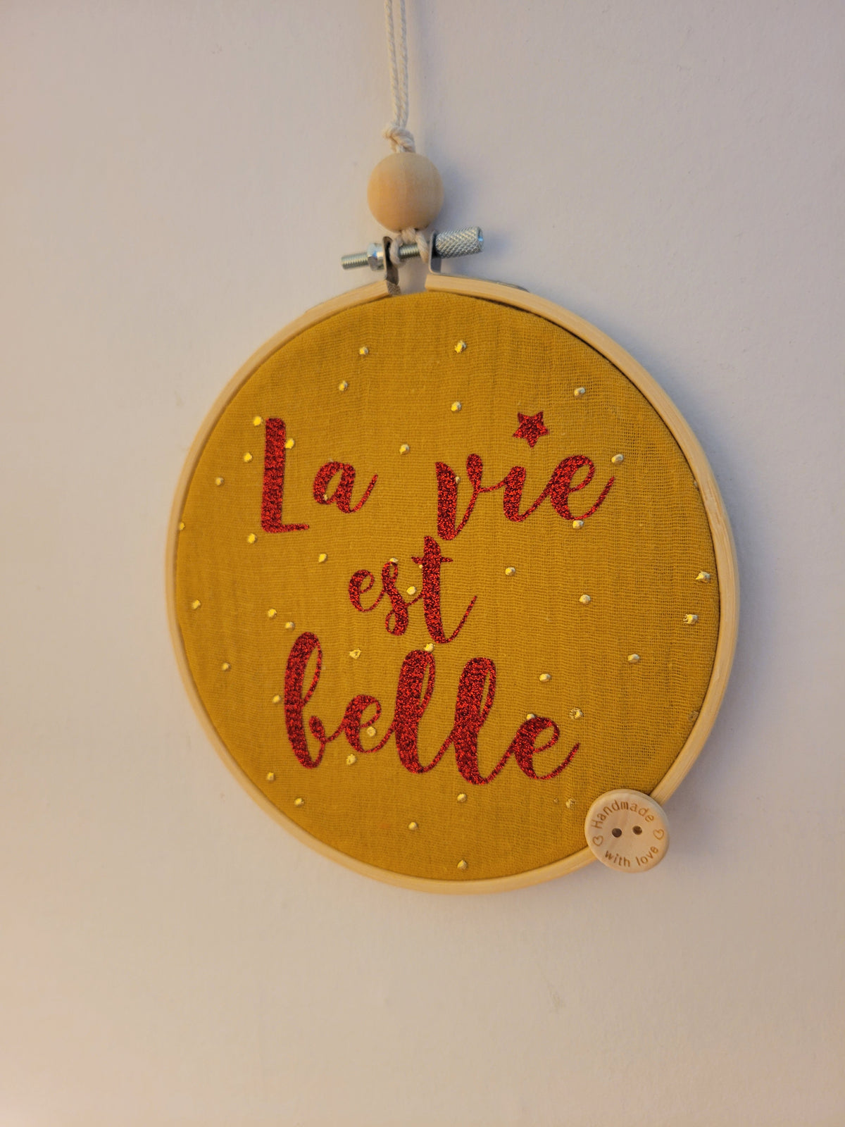 Tambour décoratif La vie est belle