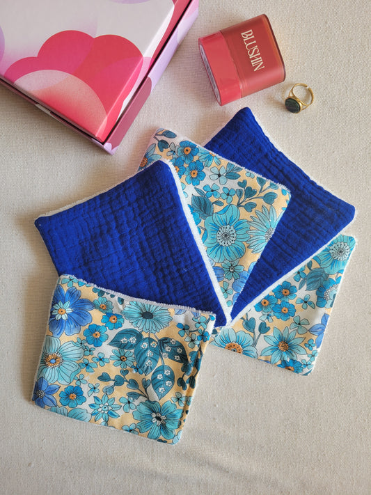 Lot de 5 lingettes en coton lavables - Alternative écologique et durable