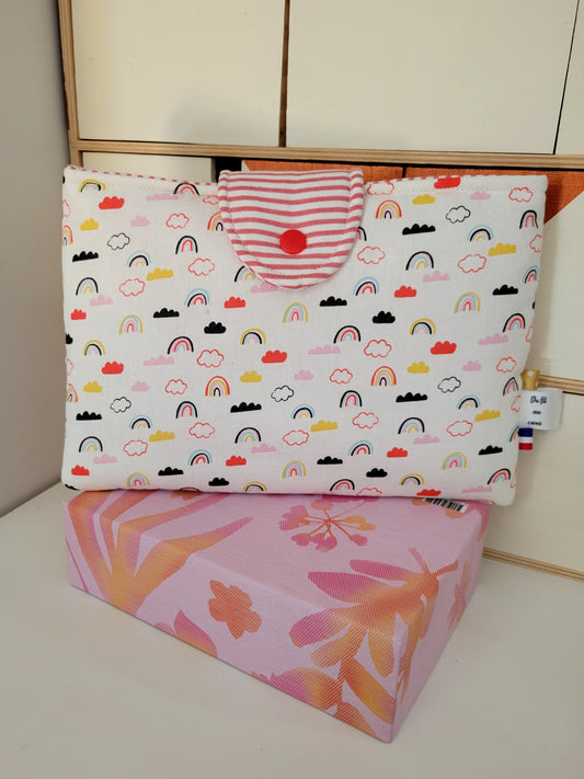 Pochette à livres de poche - fermeture bouton pression